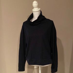 Women’s after golf cowl neck sweatshirt with side pockets